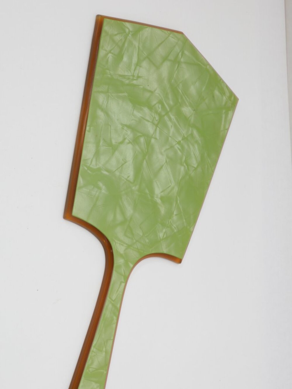 Vintage Bakelite Green / Invory Pyralin Celluloid Art DEco Vanity Beveled MIRROR
